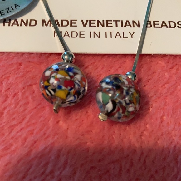Murano sterling silver drop earrings - Picture 1 of 5